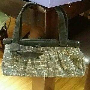 Stuart Weitzman Gray Plaid Purse